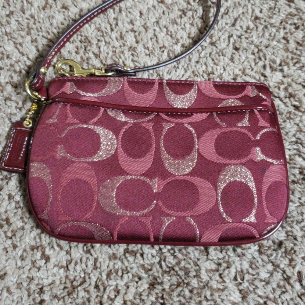 Coach Signature Small Wristlet.